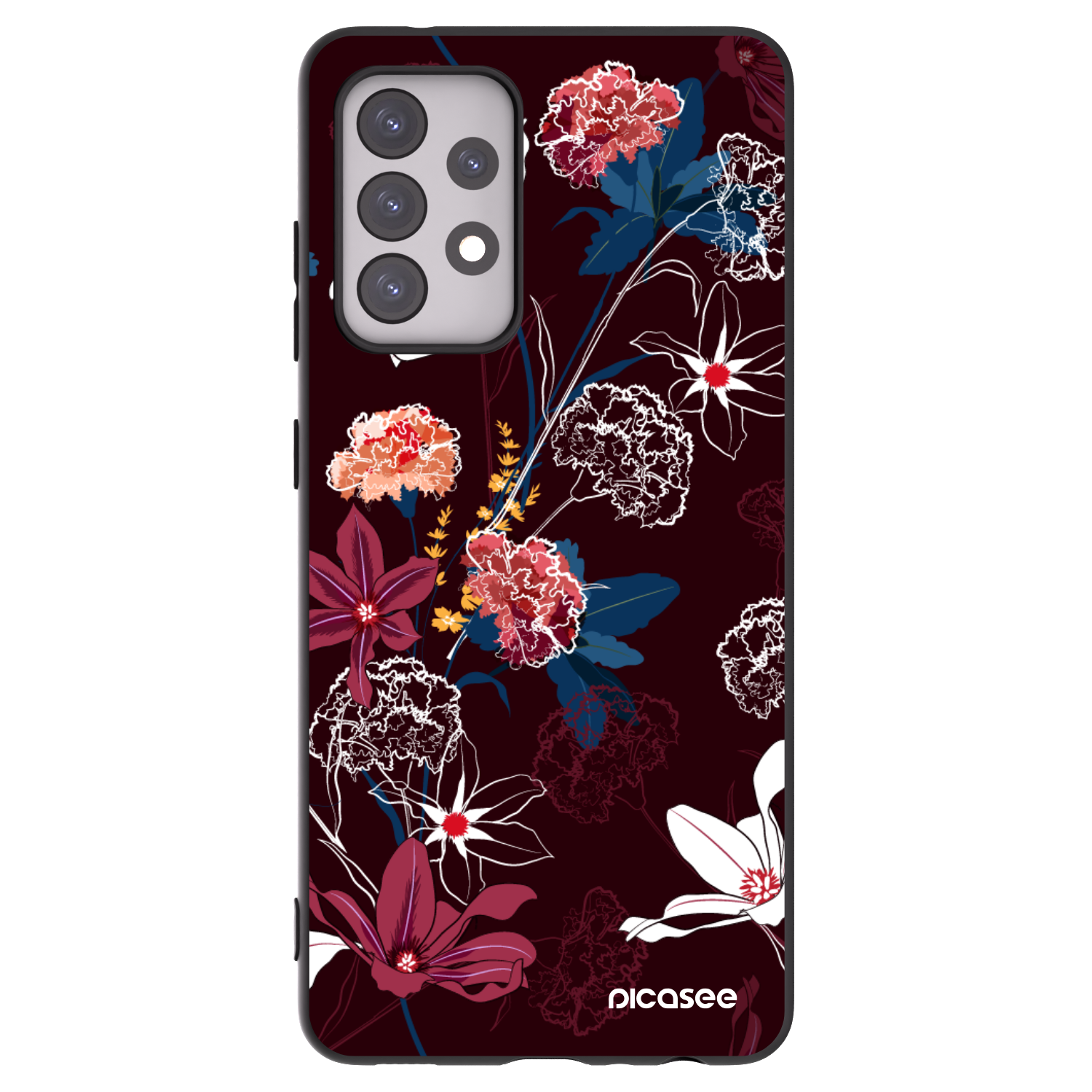 Picasee silikonski črni ovitek za Samsung Galaxy A52s 5G A528B - Dark Meadow