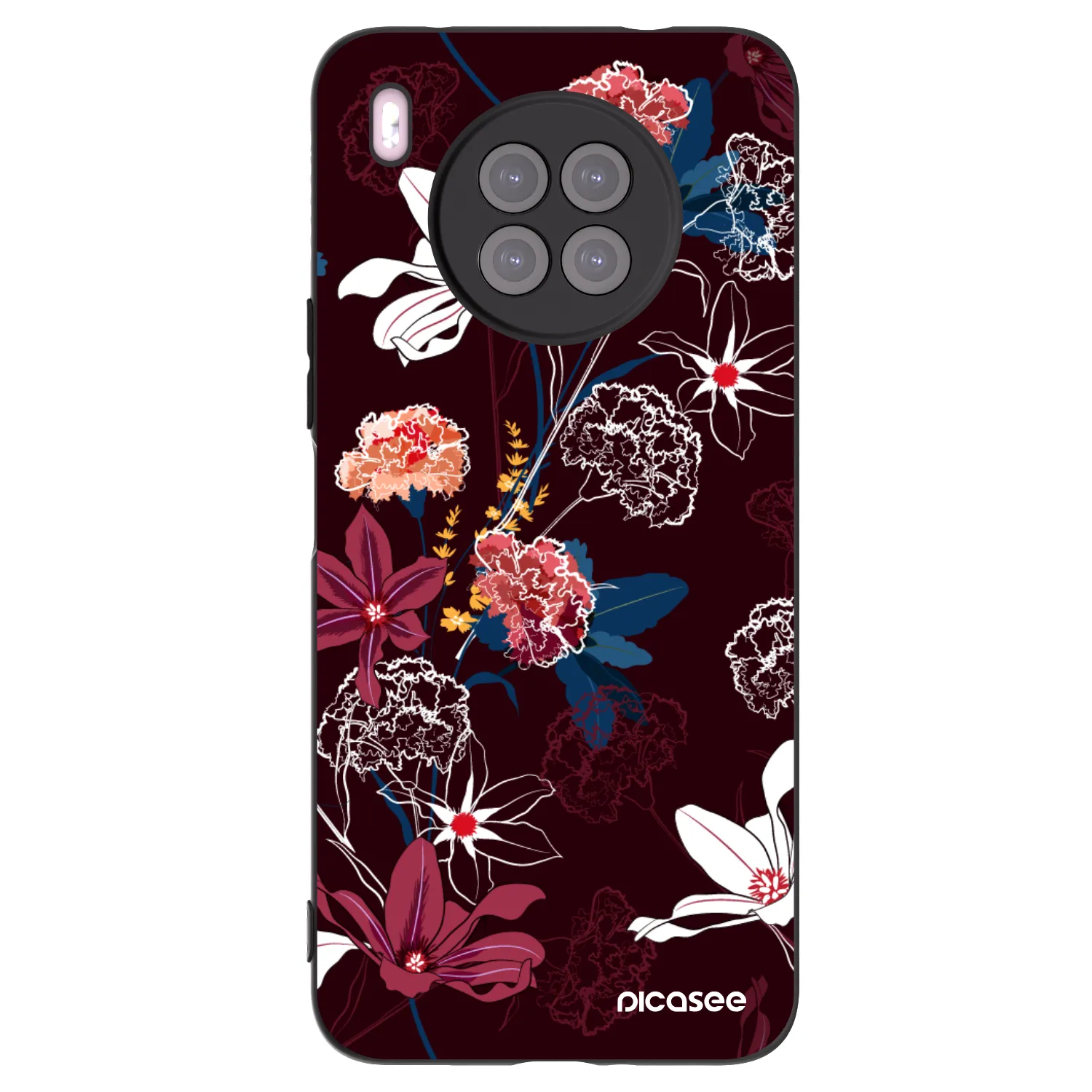 Picasee silikonski črni ovitek za Huawei Nova 8i - Dark Meadow