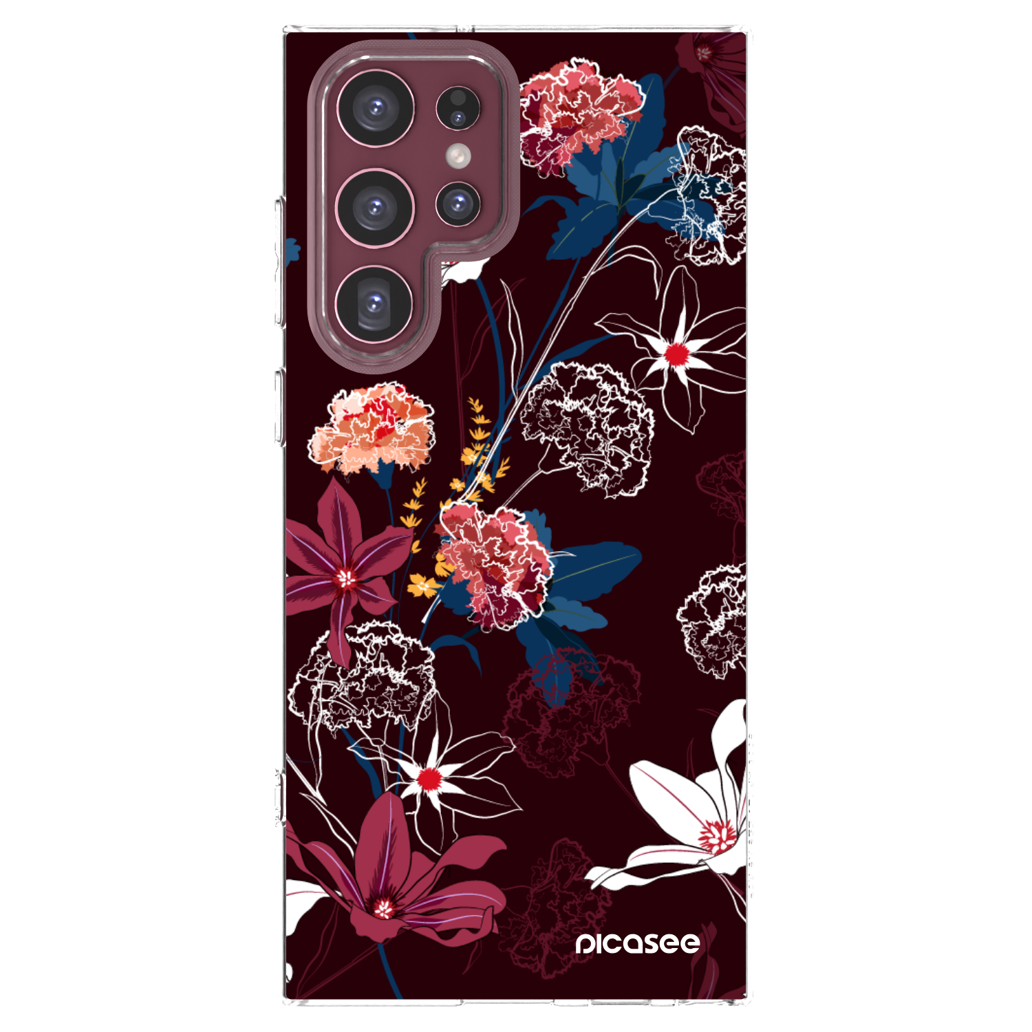 Picasee silikonski prozorni ovitek za Samsung Galaxy S22 Ultra 5G - Dark Meadow