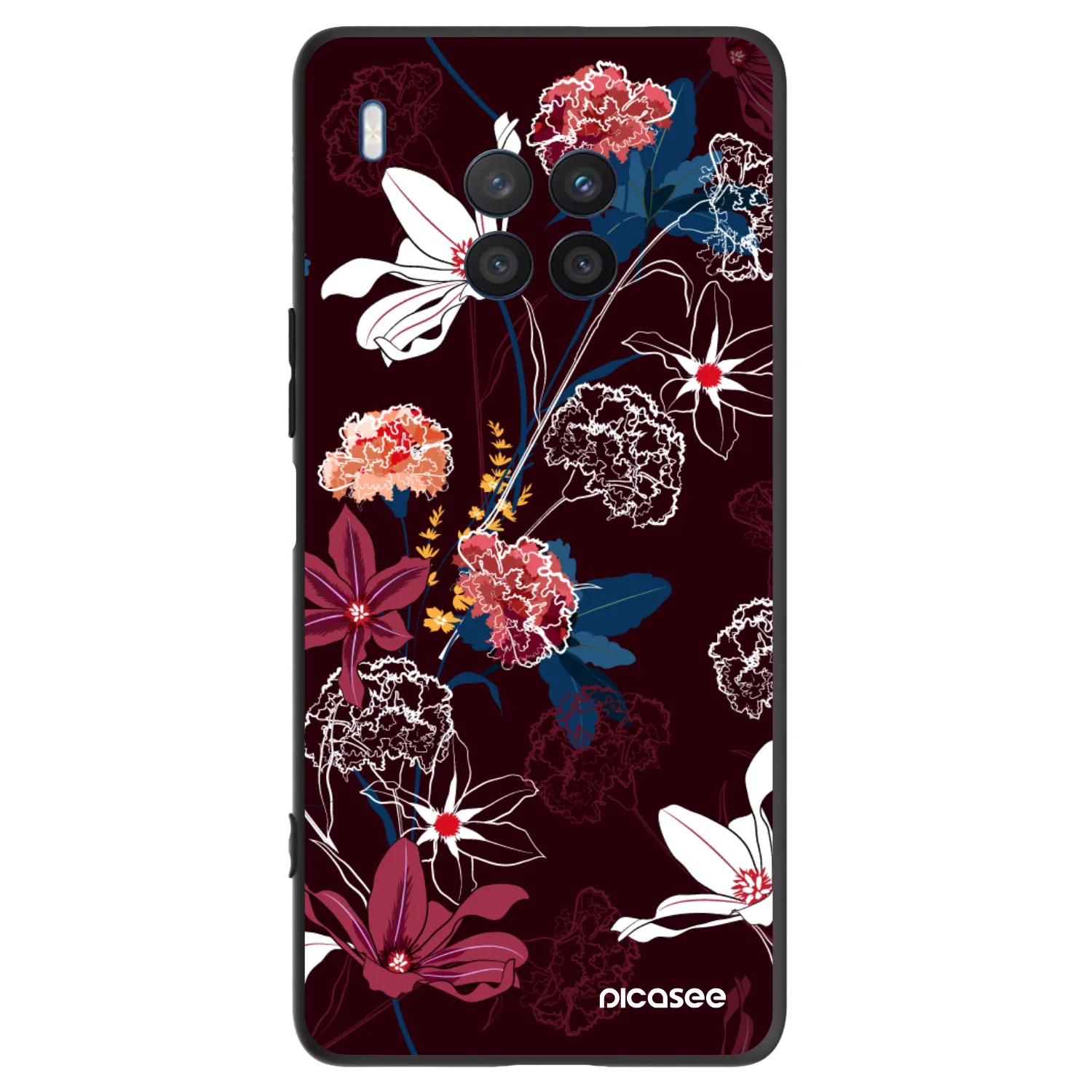 Picasee silikonski črni ovitek za Honor 50 Lite - Dark Meadow