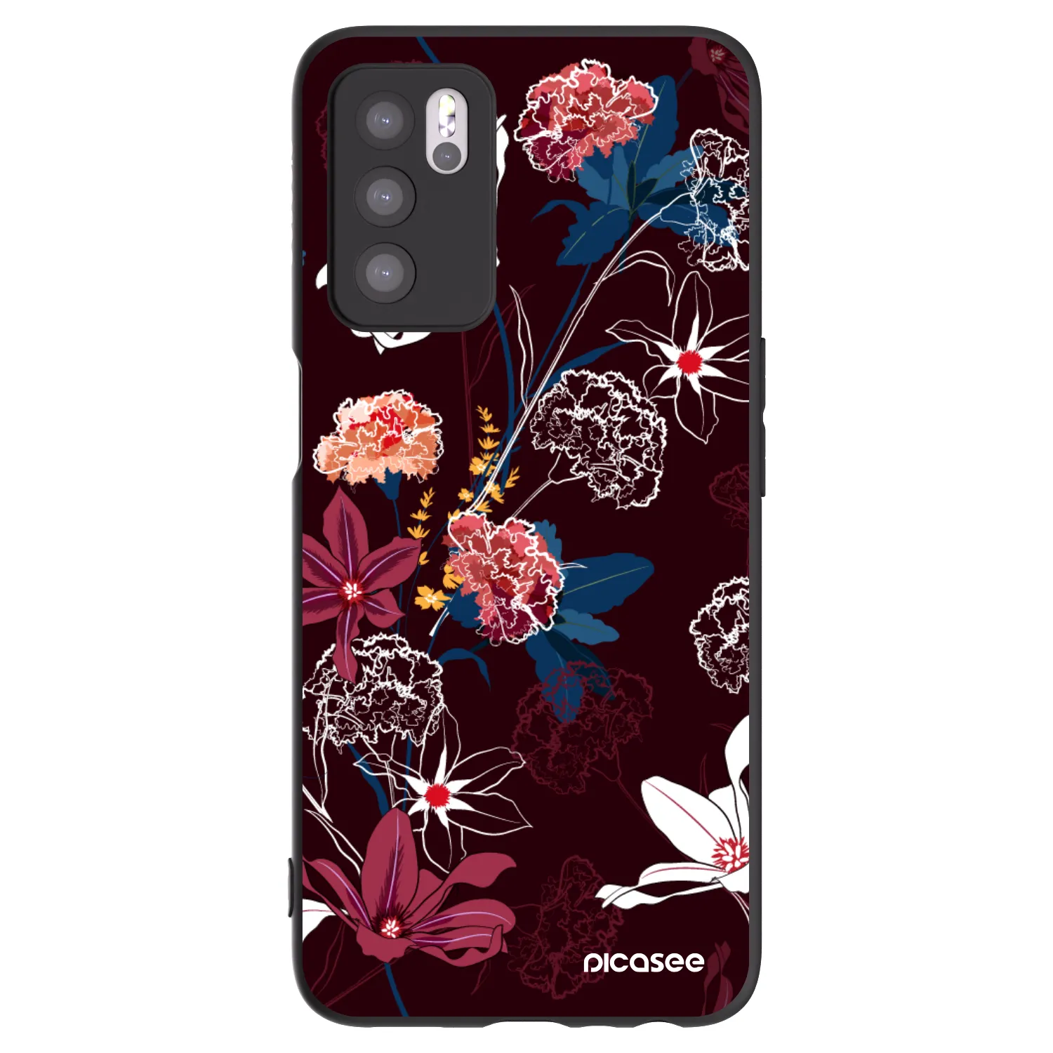 Picasee silikonski črni ovitek za OPPO A16s - Dark Meadow
