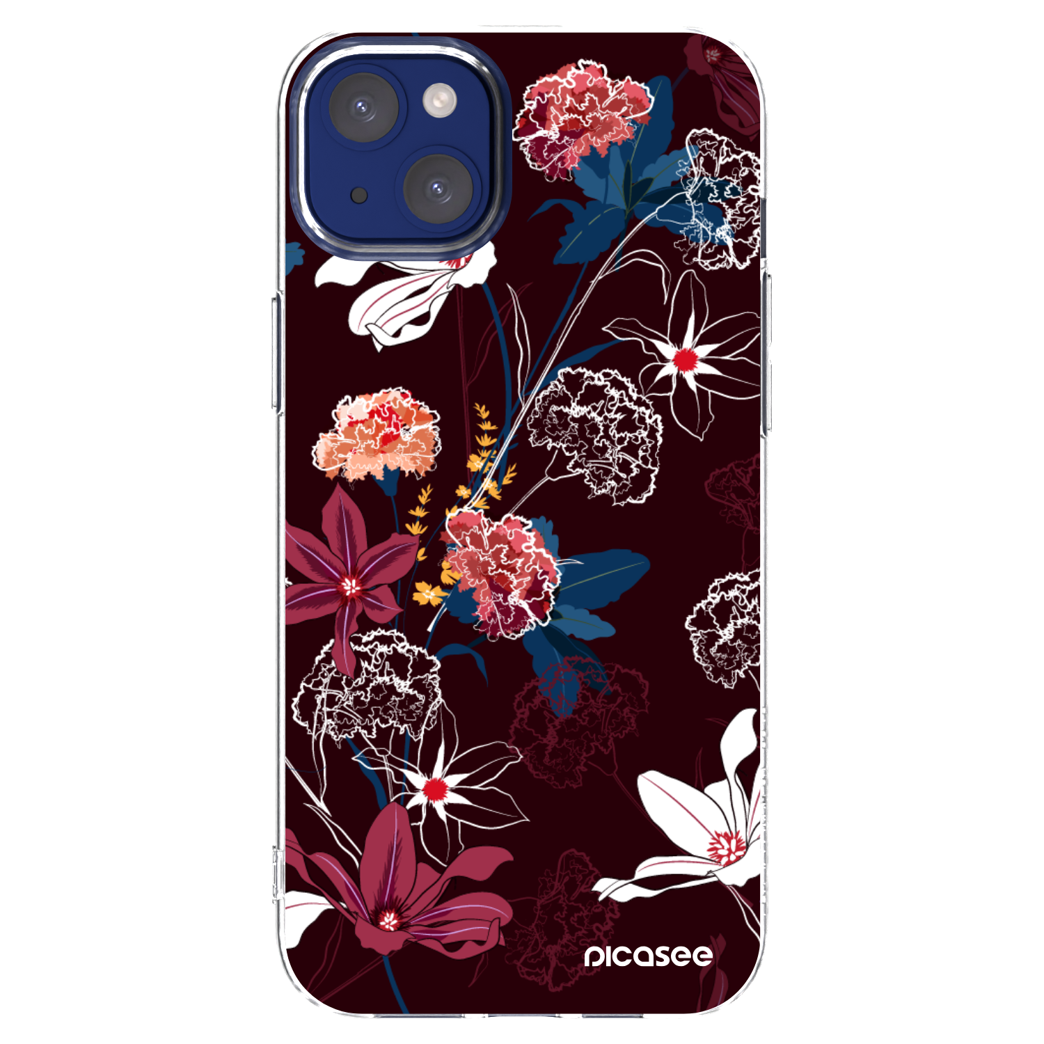 Picasee silikonski prozorni ovitek za Apple iPhone 14 Plus - Dark Meadow