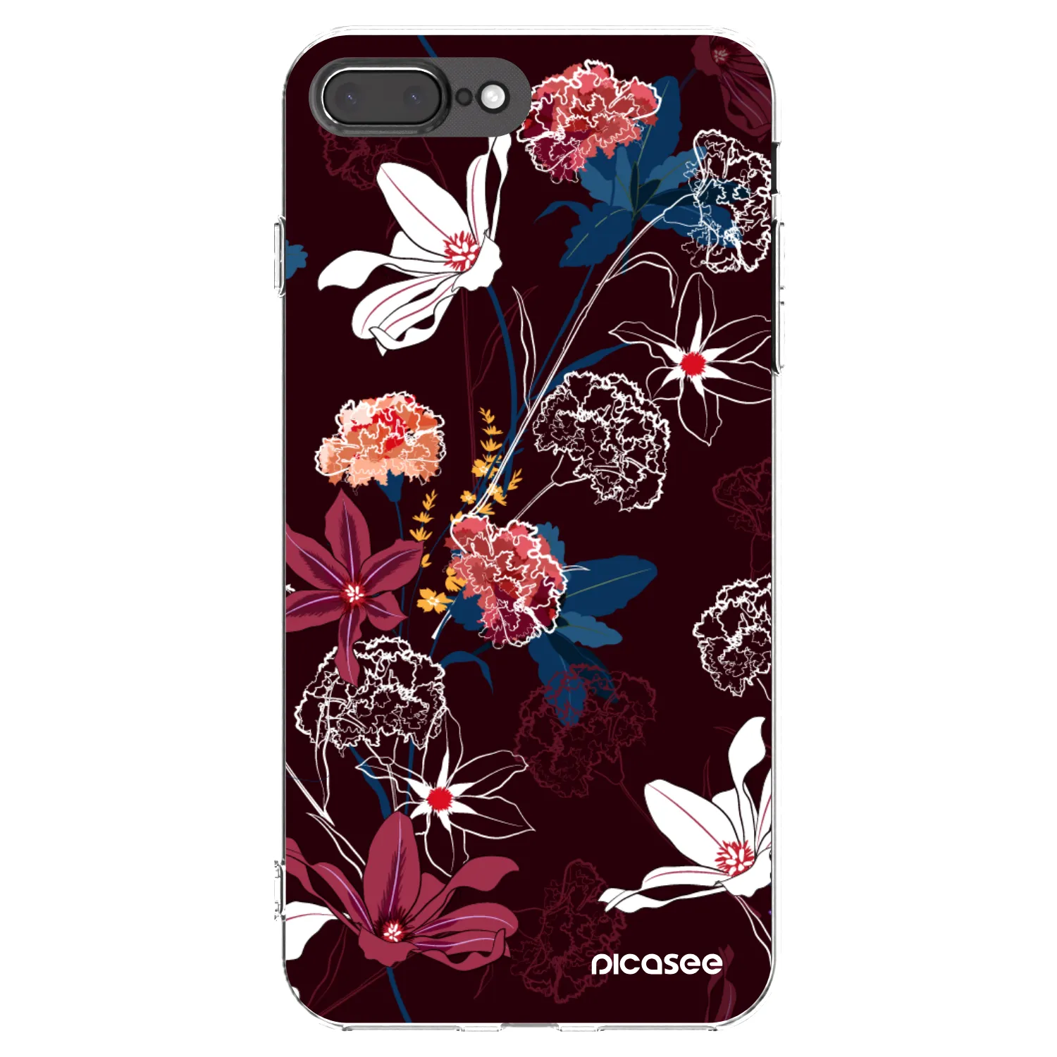 Picasee silikonski prozorni ovitek za Apple iPhone 8 Plus - Dark Meadow
