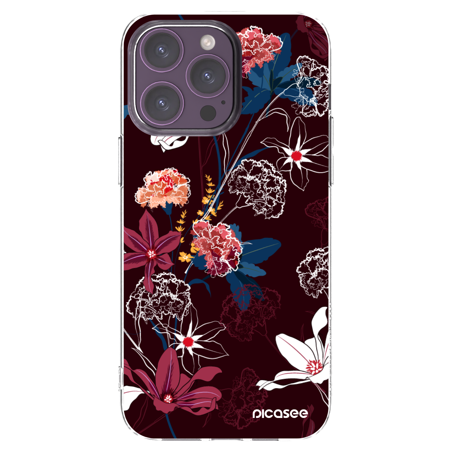 Picasee silikonski prozorni ovitek za Apple iPhone 14 Pro Max - Dark Meadow