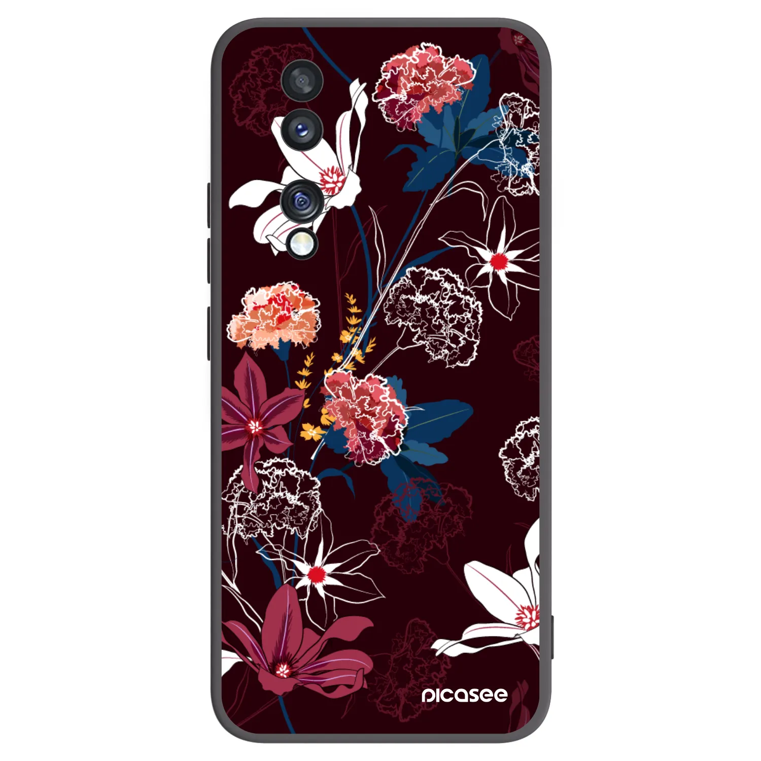 Picasee silikonski črni ovitek za Honor 70 - Dark Meadow