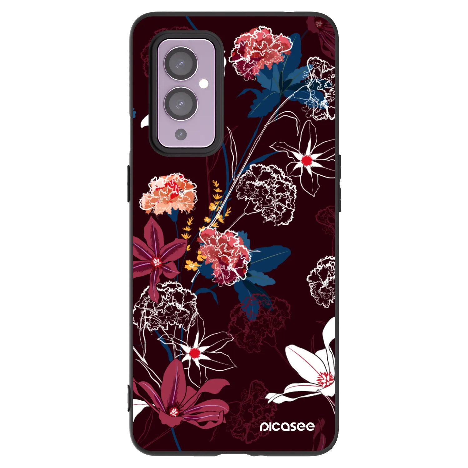 Picasee silikonski črni ovitek za OnePlus 9 - Dark Meadow