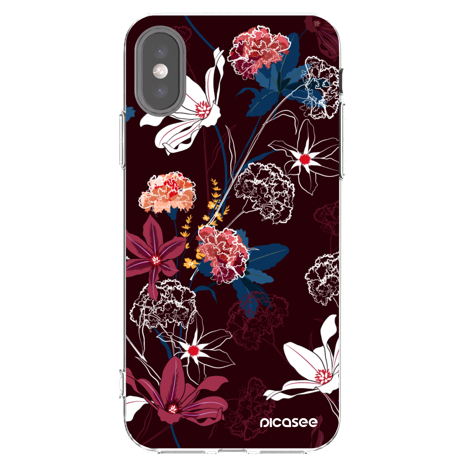 Picasee silikonski prozorni ovitek za Apple iPhone X/XS - Dark Meadow