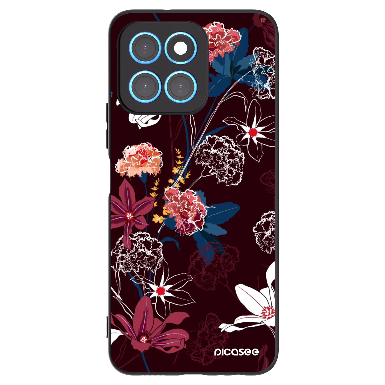 Picasee silikonski črni ovitek za Honor X8 5G - Dark Meadow