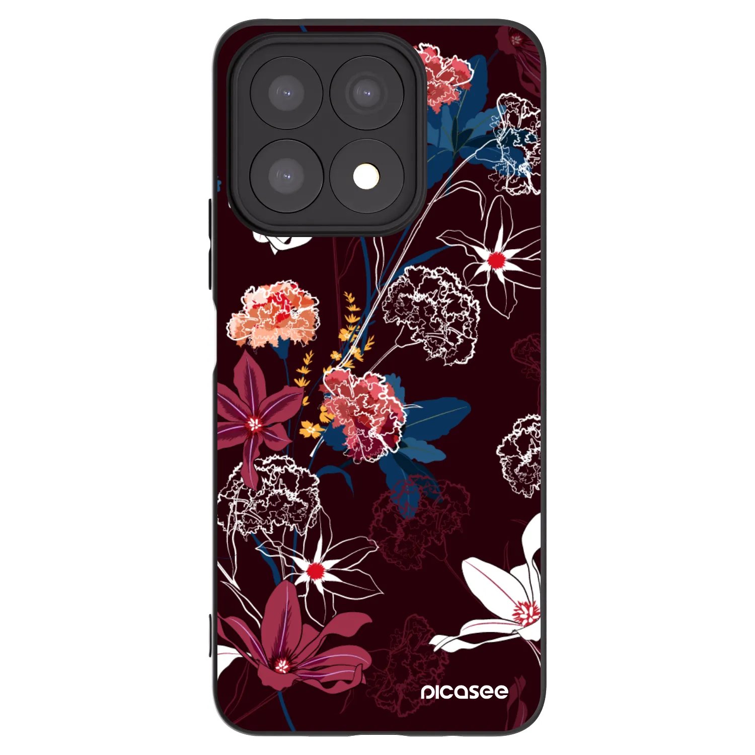 Picasee silikonski črni ovitek za Honor X8a - Dark Meadow