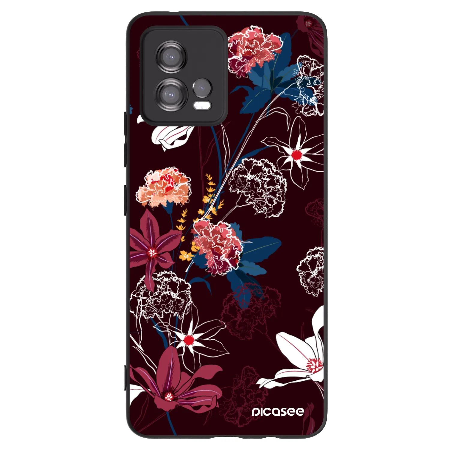 Picasee silikonski črni ovitek za Motorola Moto G72 - Dark Meadow
