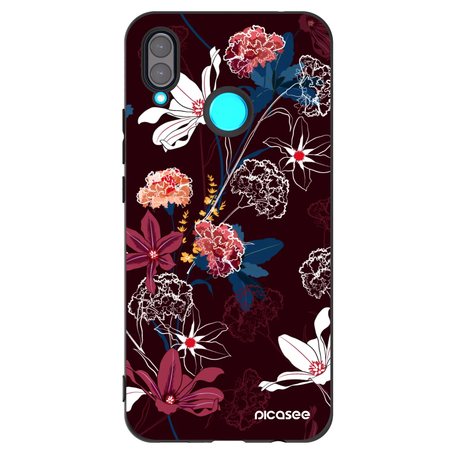 Picasee silikonski črni ovitek za Huawei Nova 3i - Dark Meadow
