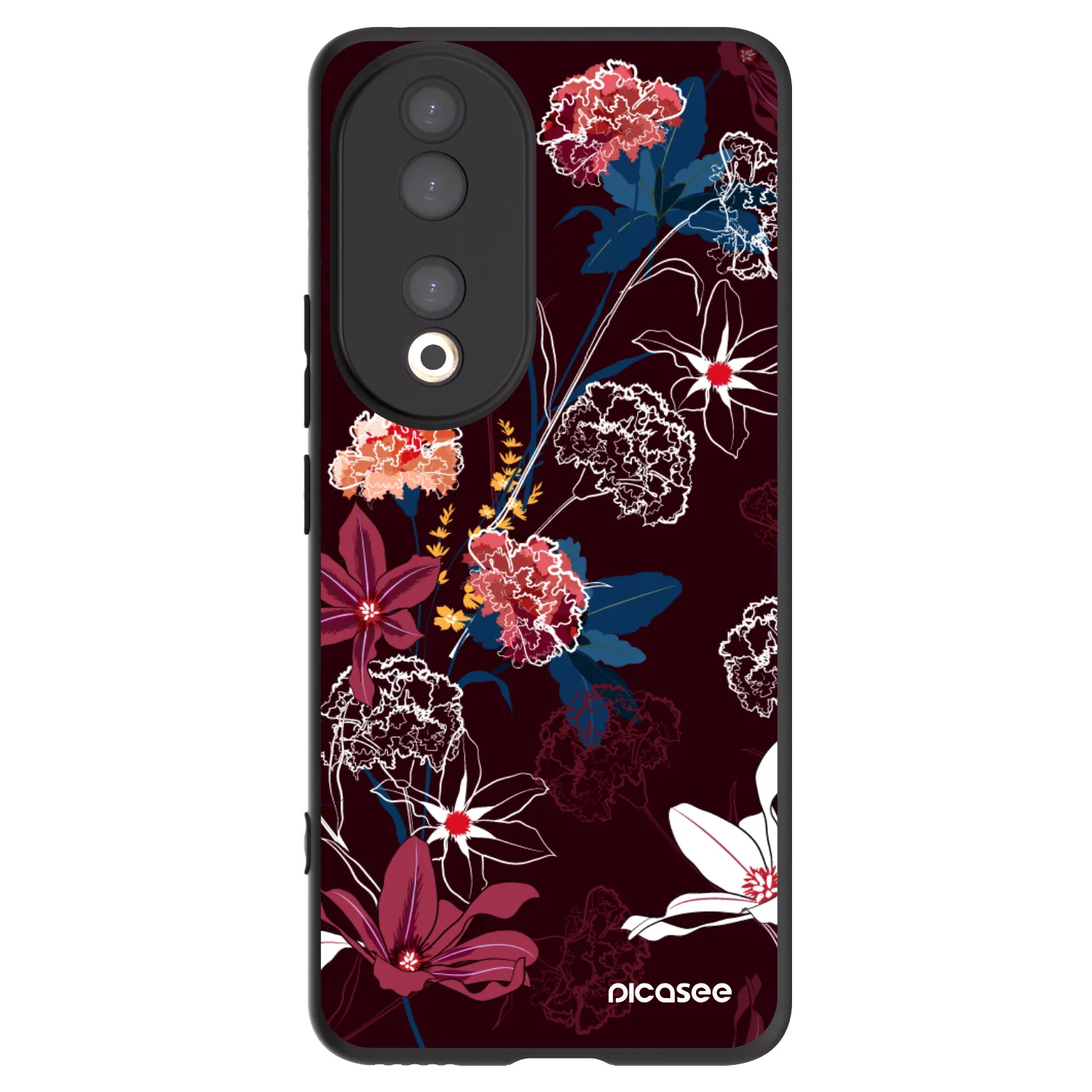 Picasee silikonski črni ovitek za Honor 90 5G - Dark Meadow