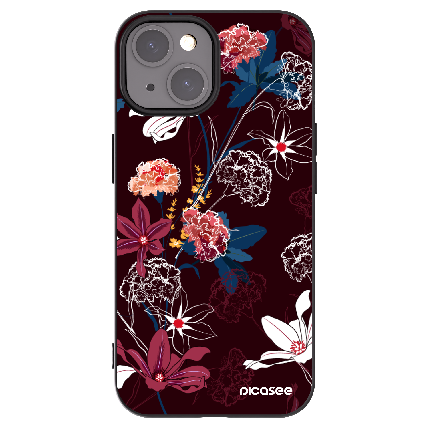 Picasee silikonski črni ovitek za Apple iPhone 15 - Dark Meadow