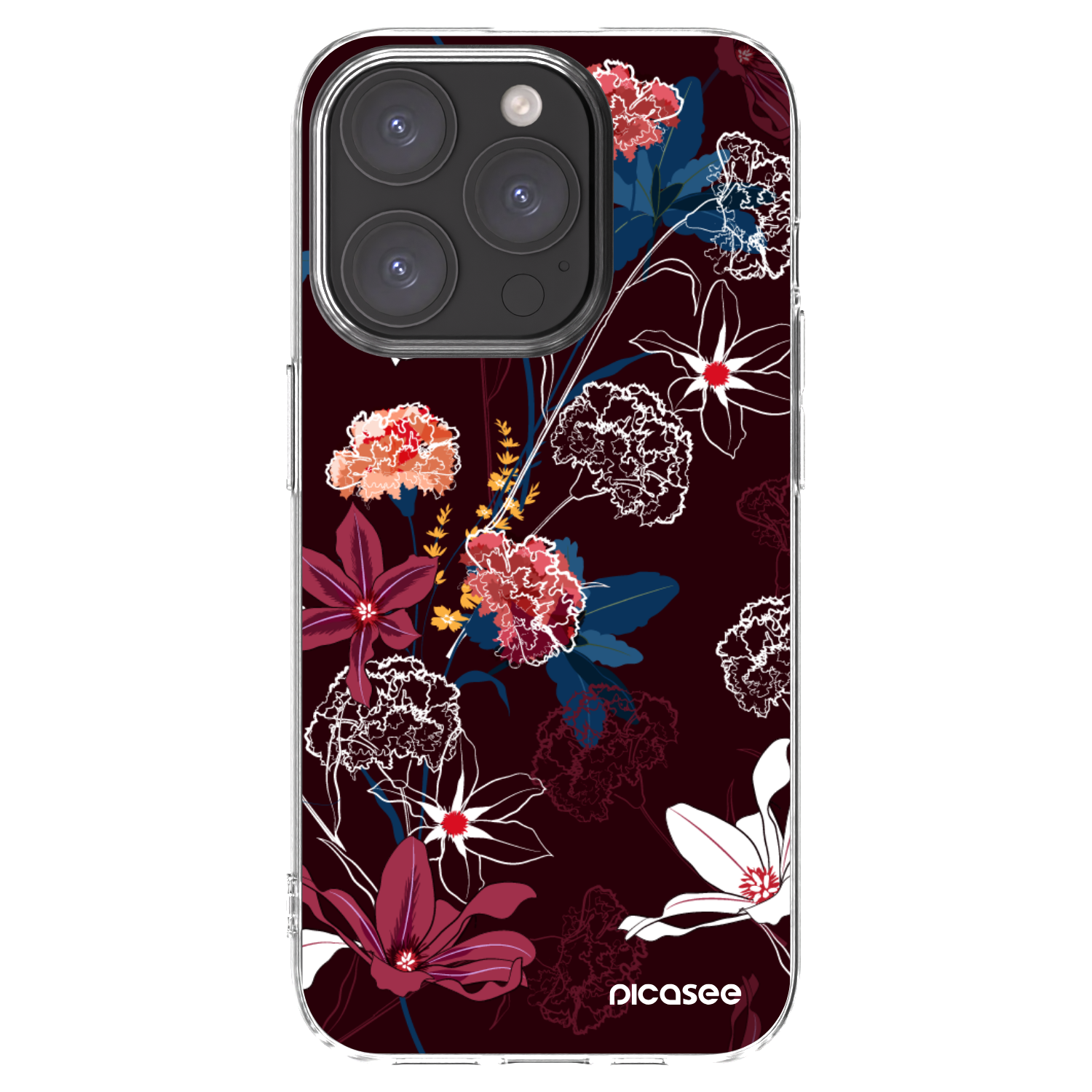 Picasee silikonski prozorni ovitek za Apple iPhone 15 Pro - Dark Meadow
