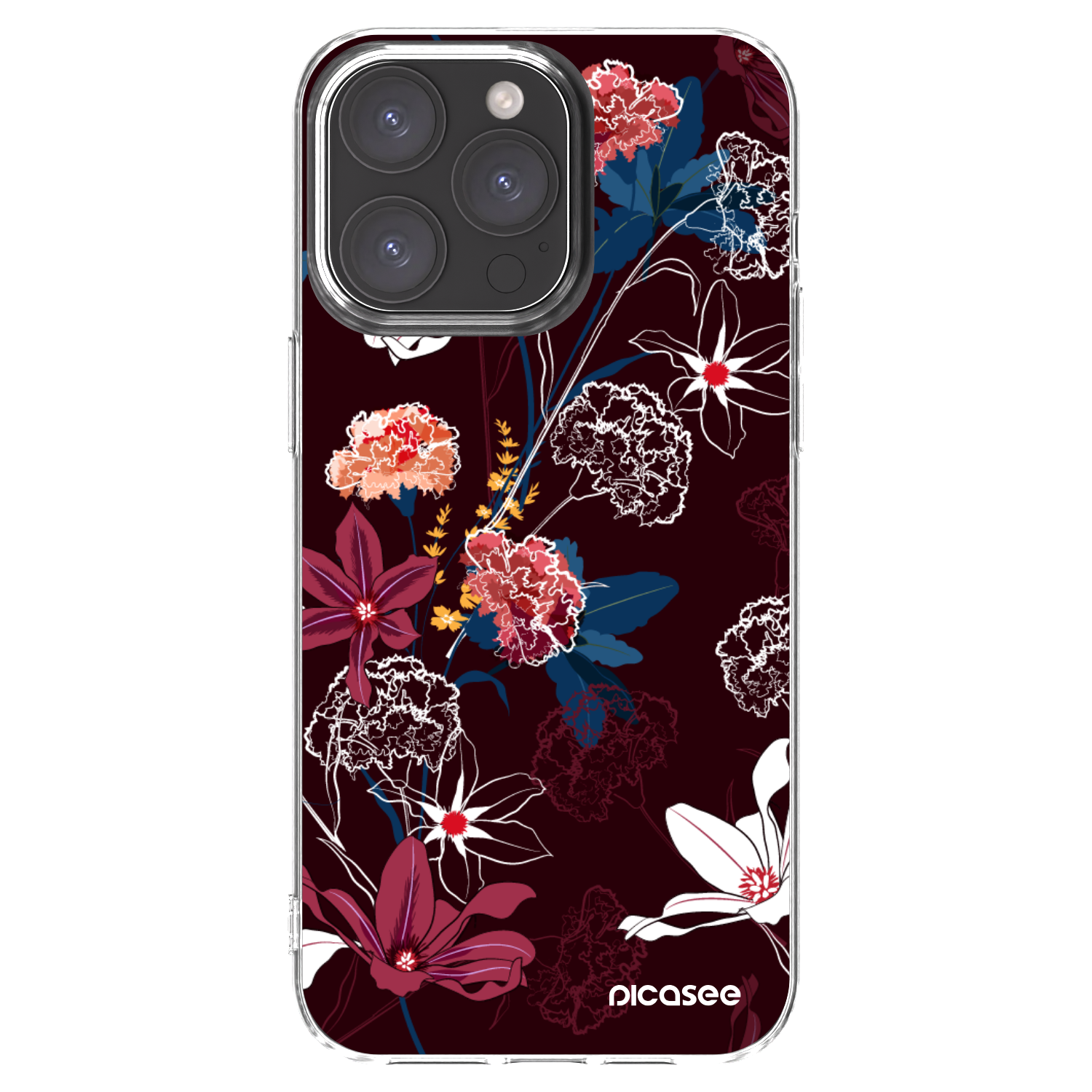 Picasee silikonski prozorni ovitek za Apple iPhone 15 Pro Max - Dark Meadow