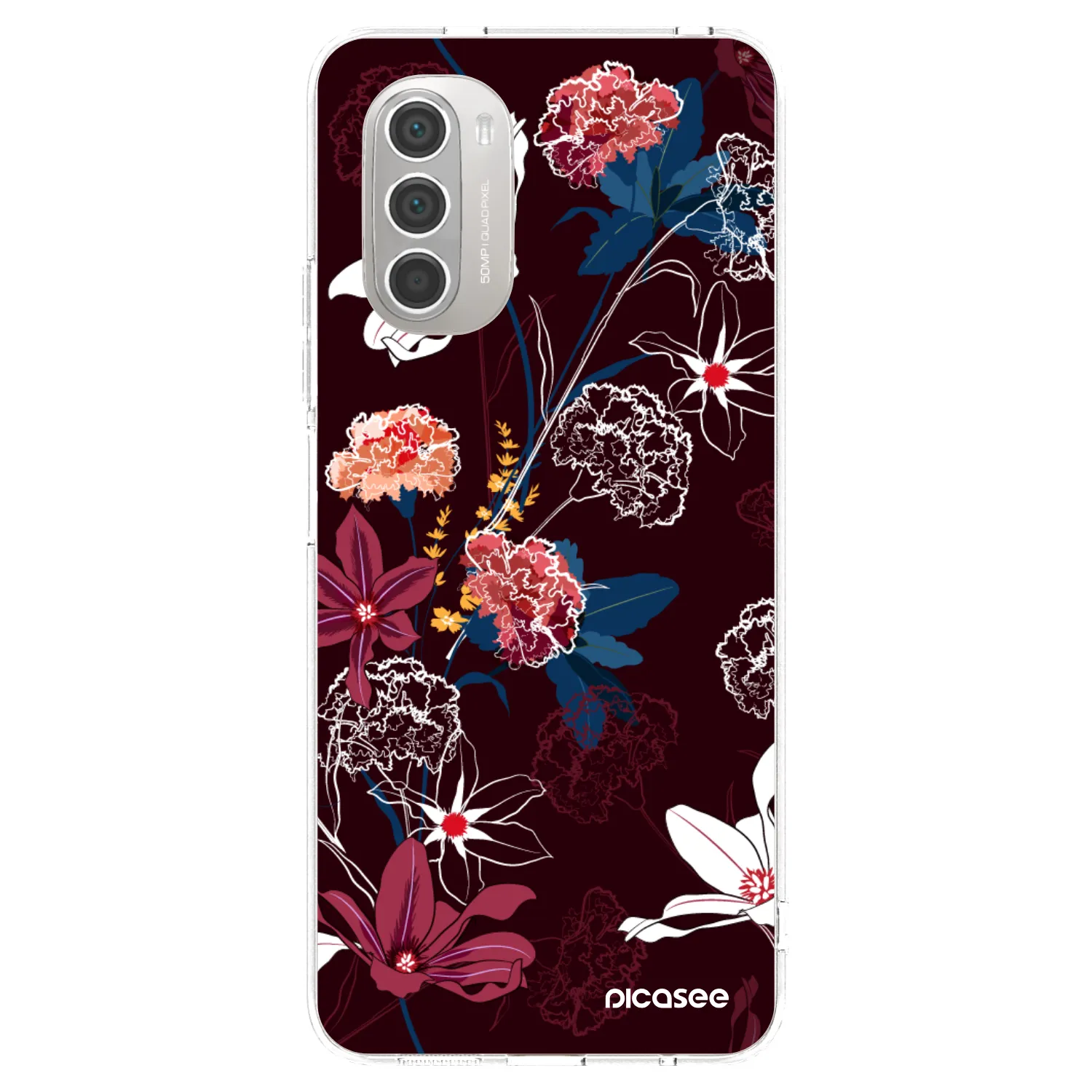 Picasee silikonski prozorni ovitek za Motorola Moto G51 - Dark Meadow