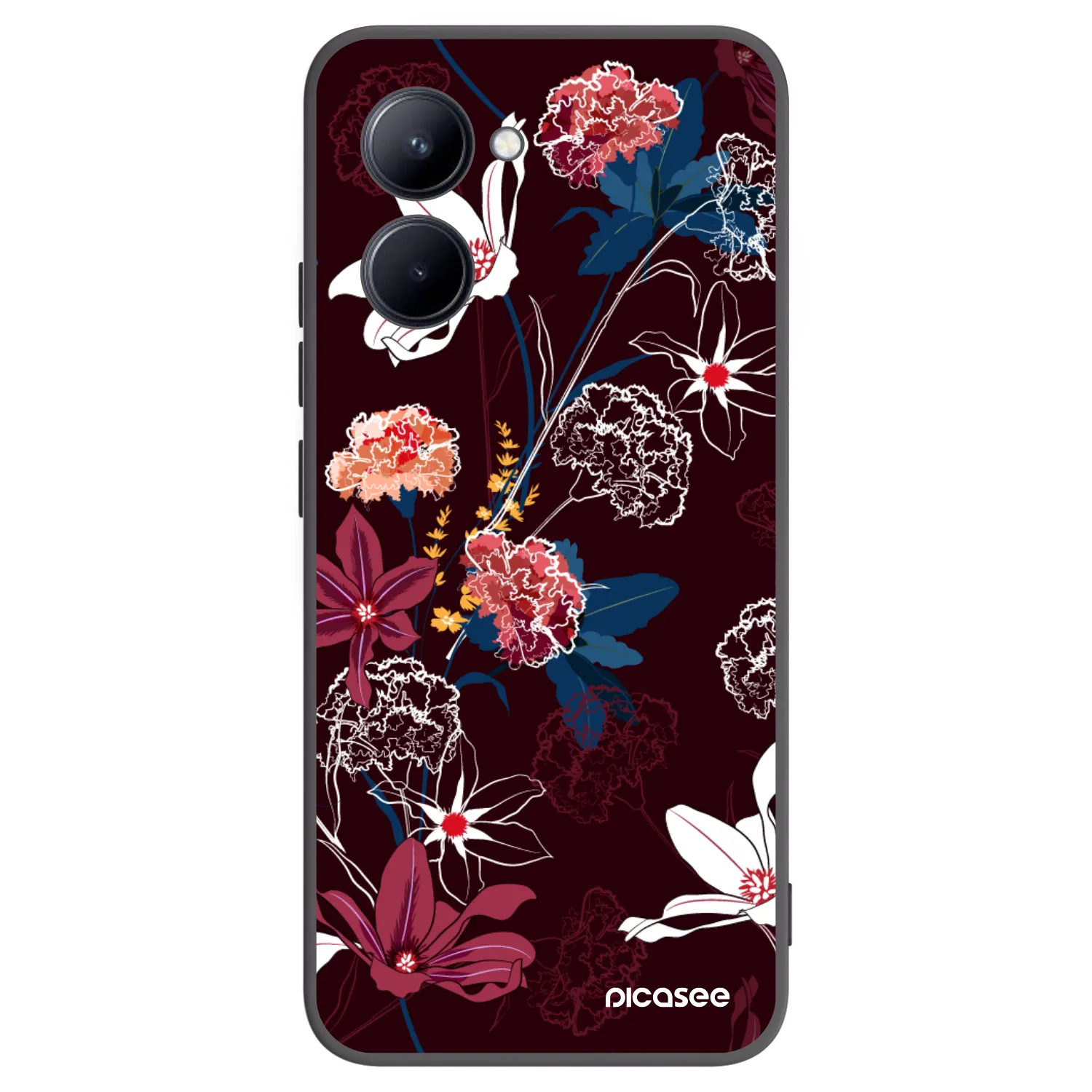 Picasee silikonski črni ovitek za Realme C33 (2023) - Dark Meadow