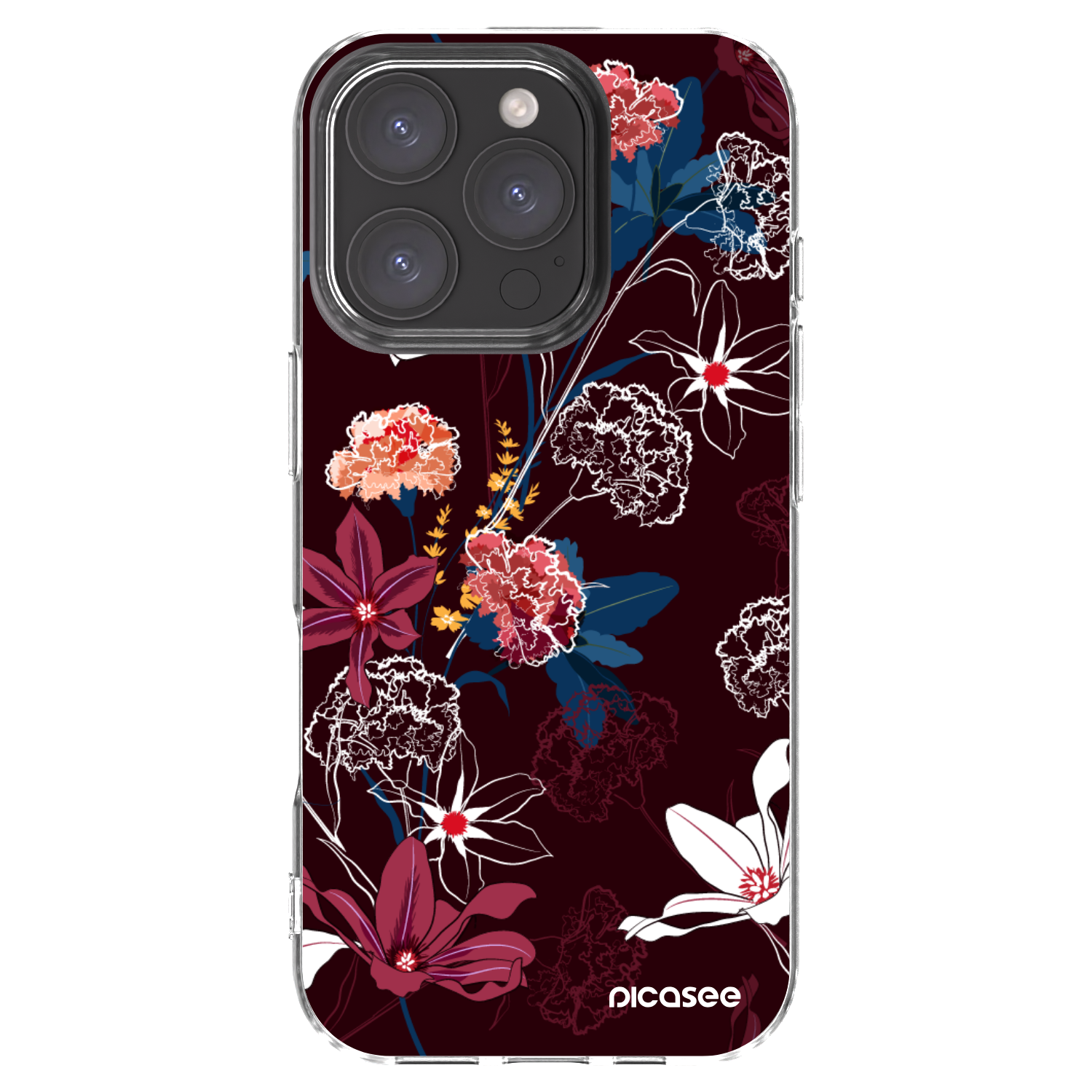 Picasee silikonski prozorni ovitek za Apple iPhone 16 Pro - Dark Meadow