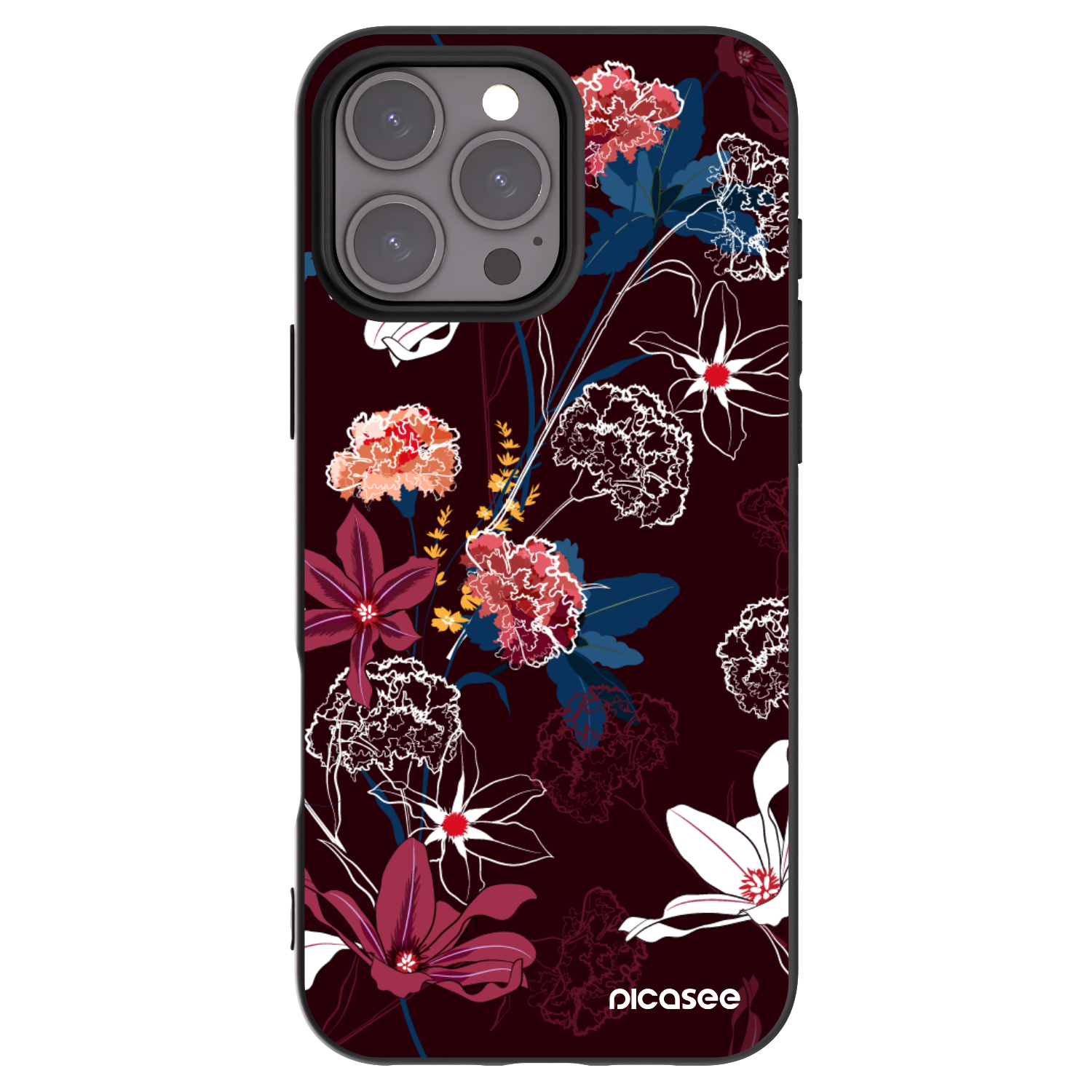 Picasee silikonski črni ovitek za Apple iPhone 16 Pro Max - Dark Meadow