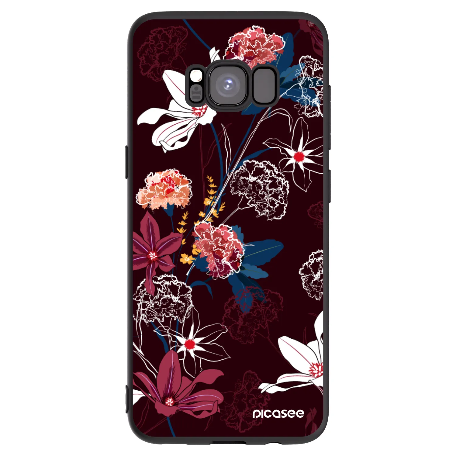 Picasee silikonski črni ovitek za Samsung Galaxy S8 G950F - Dark Meadow