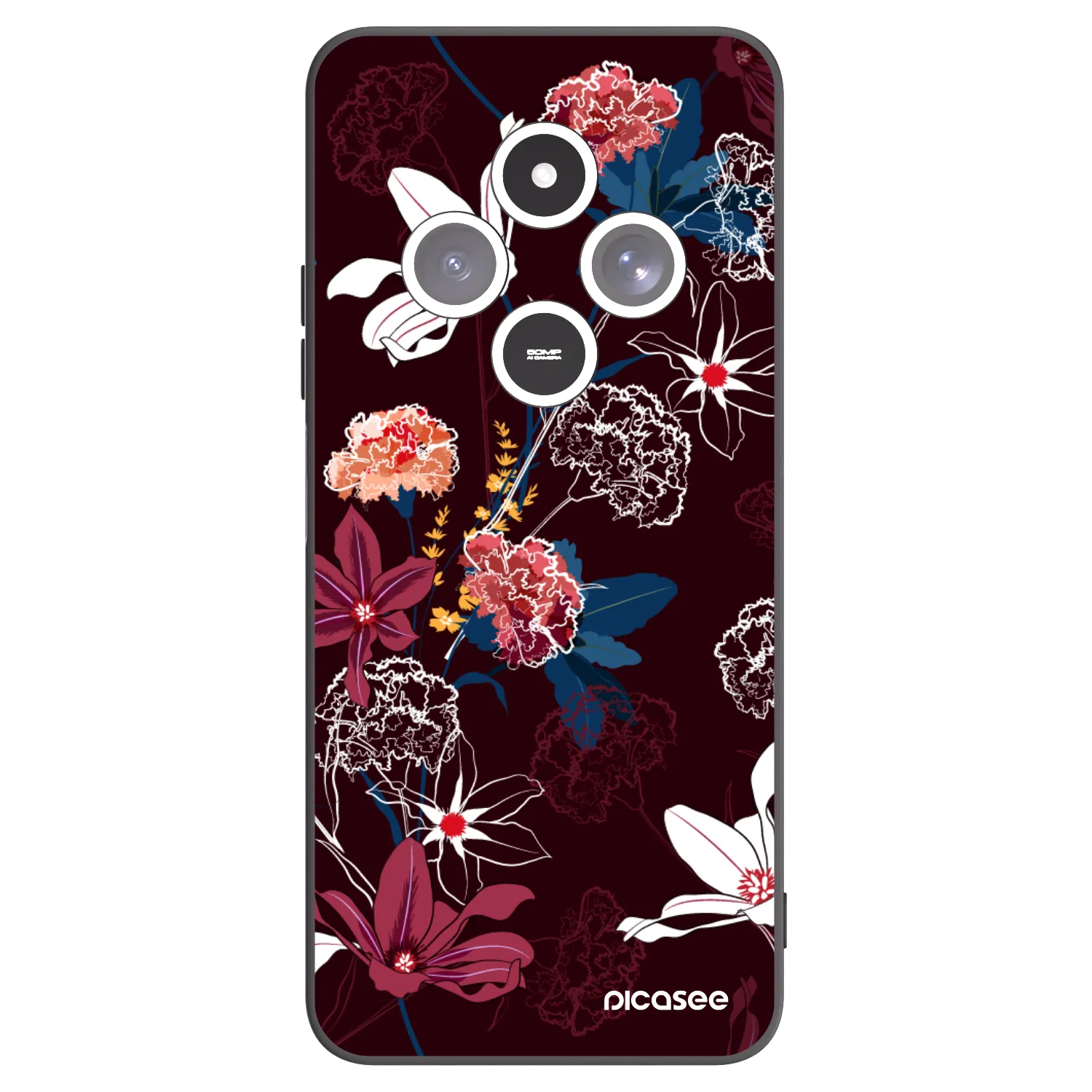 Picasee silikonski črni ovitek za Xiaomi Redmi 14C - Dark Meadow