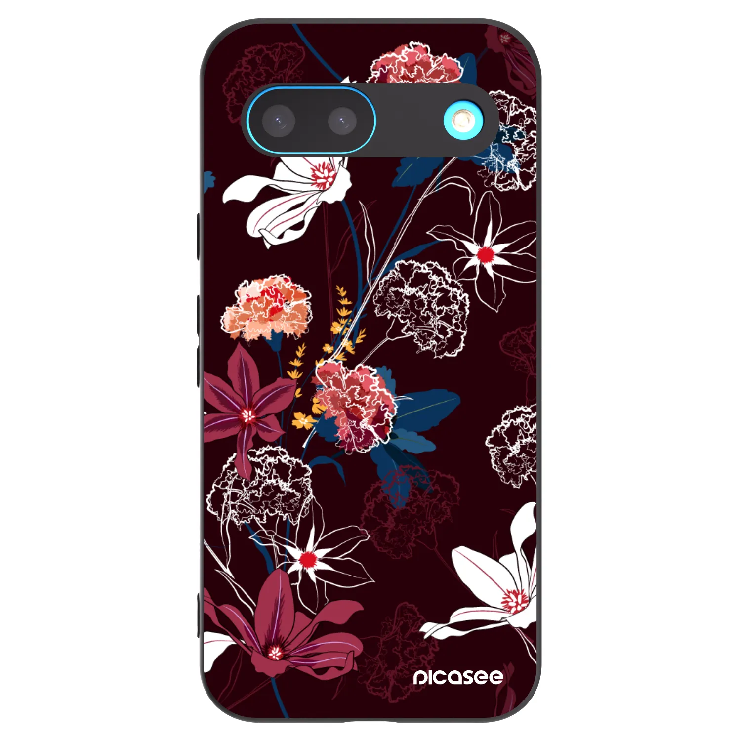 Picasee silikonski črni ovitek za Google Pixel 8 - Dark Meadow