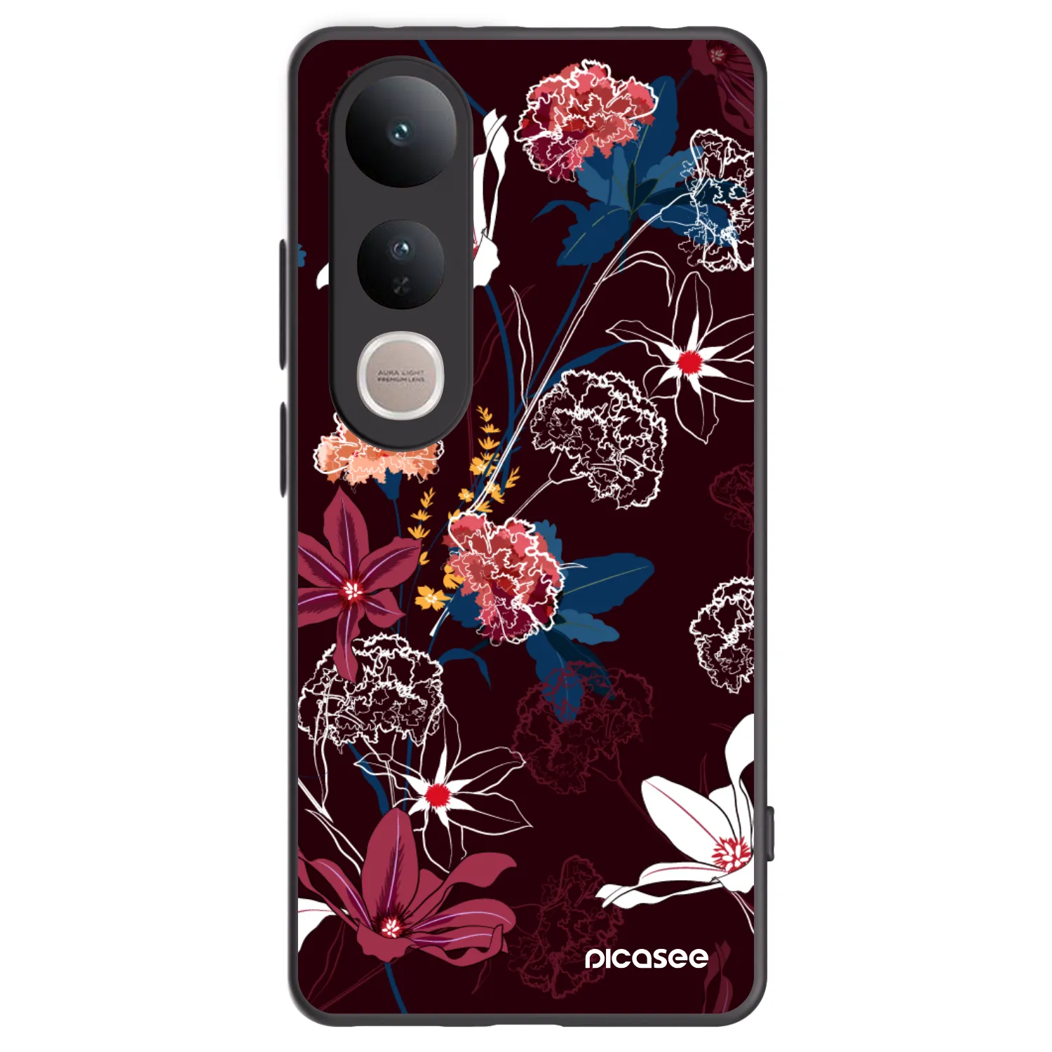 Picasee silikonski črni ovitek za Vivo V50 Lite 5G - Dark Meadow