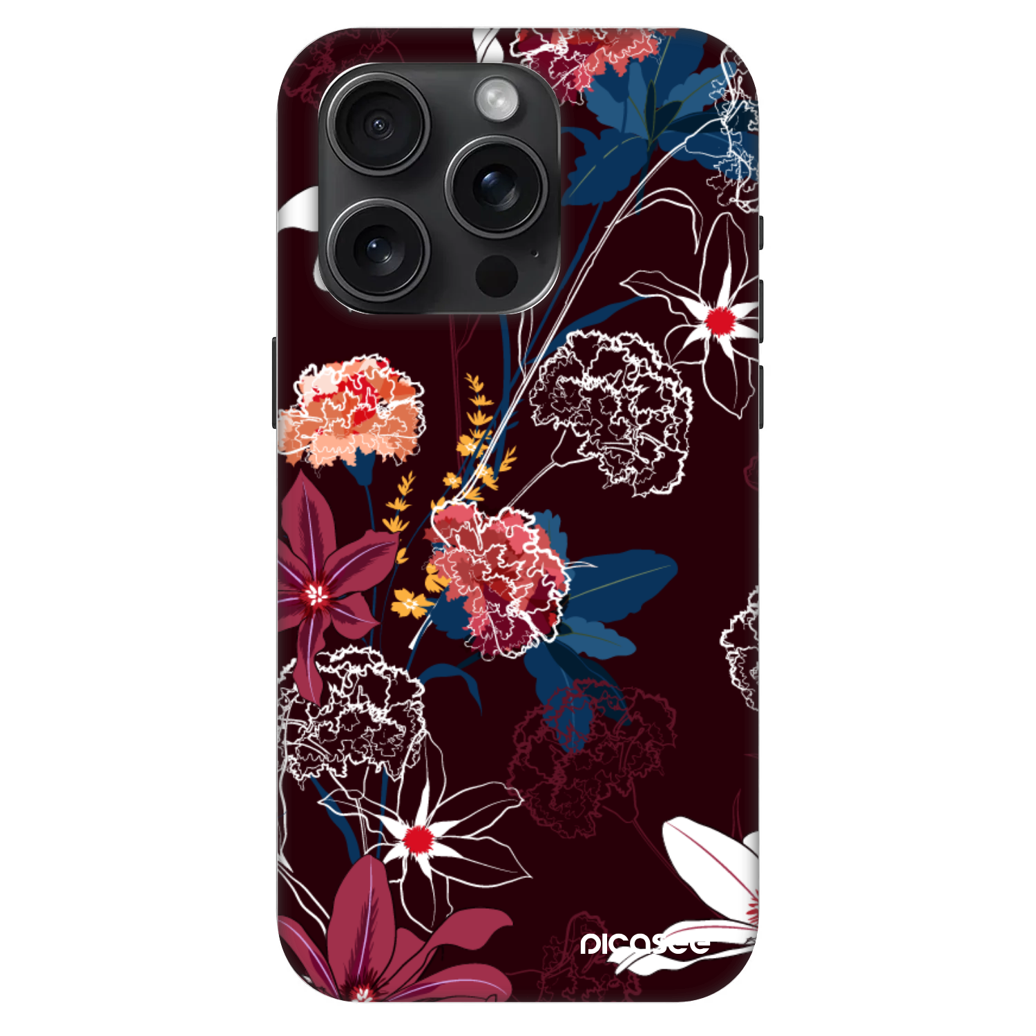 Picasee Fashion Case MagSafe za Apple iPhone 15 Pro - Dark Meadow