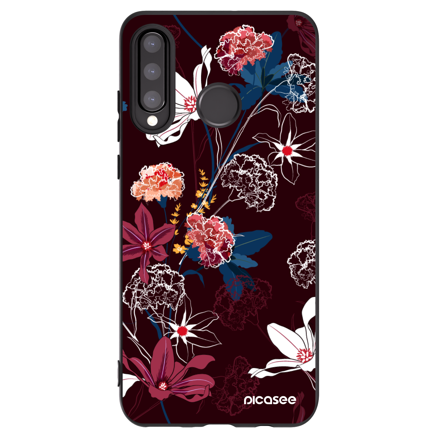 Picasee silikonski črni ovitek za Huawei P30 Lite - Dark Meadow