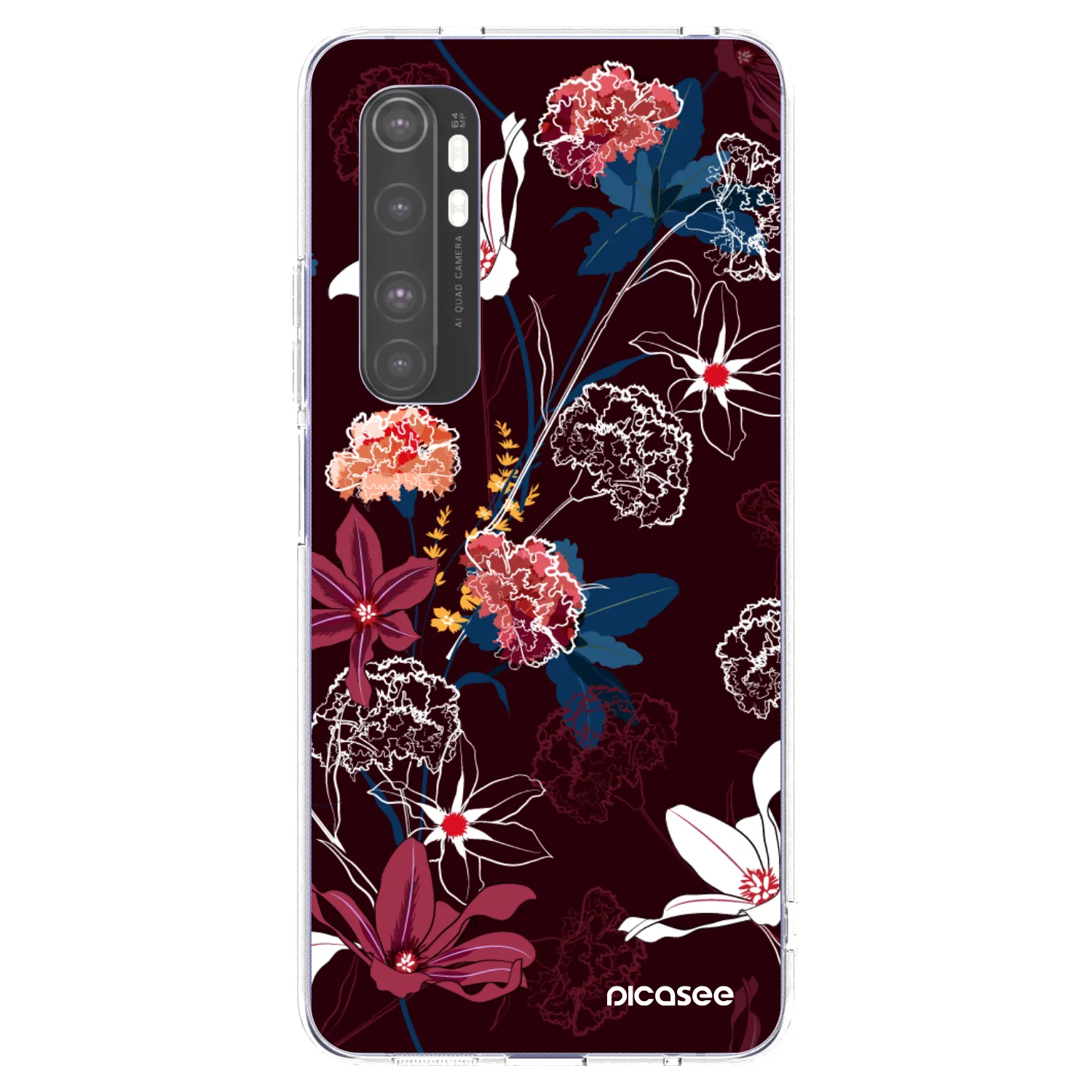 Picasee silikonski prozorni ovitek za Xiaomi Mi Note 10 Lite - Dark Meadow