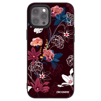 Picasee silikonski črni ovitek za Apple iPhone 12 Pro Max - Dark Meadow
