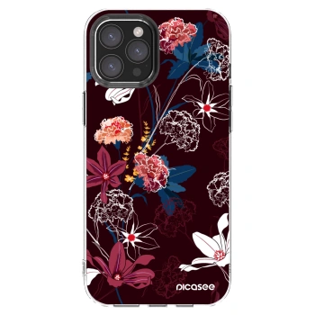 Picasee silikonski prozorni ovitek za Apple iPhone 12 Pro Max - Dark Meadow