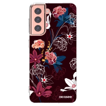 Picasee silikonski prozorni ovitek za Samsung Galaxy S21 5G G991B - Dark Meadow
