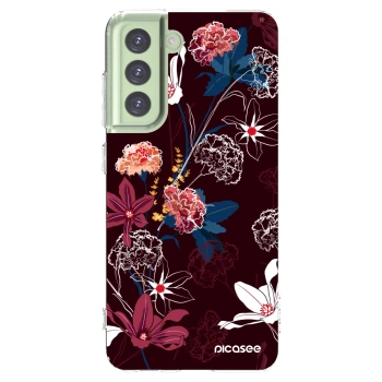 Picasee silikonski prozorni ovitek za Samsung Galaxy S21 FE 5G - Dark Meadow