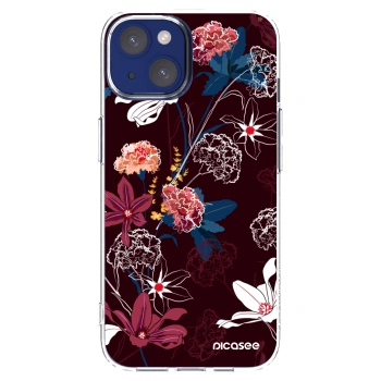 Picasee silikonski prozorni ovitek za Apple iPhone 14 - Dark Meadow