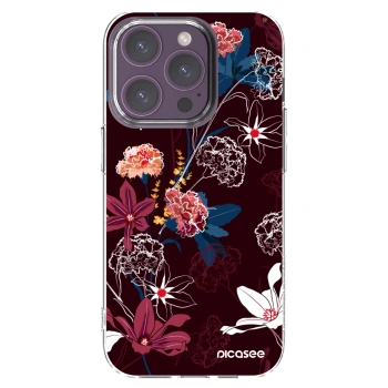 Picasee silikonski prozorni ovitek za Apple iPhone 14 Pro - Dark Meadow