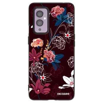 Picasee silikonski črni ovitek za OnePlus 9 - Dark Meadow