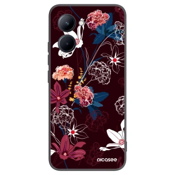 Picasee silikonski črni ovitek za Realme C33 (2023) - Dark Meadow