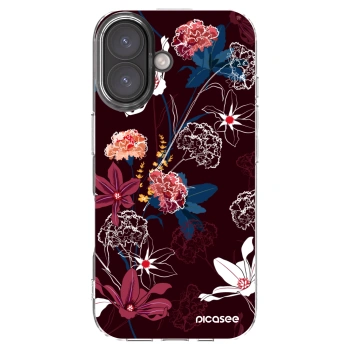 Picasee silikonski prozorni ovitek za Apple iPhone 16 - Dark Meadow
