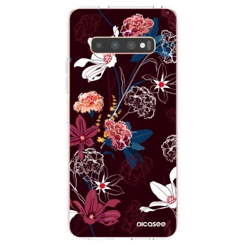 Picasee silikonski prozorni ovitek za Samsung Galaxy S10 Plus G975 - Dark Meadow