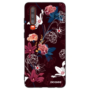 Picasee silikonski črni ovitek za Huawei P30 - Dark Meadow