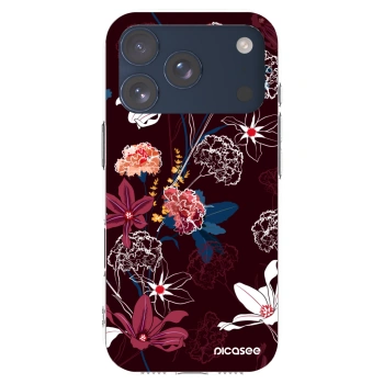 Picasee silikonski prozorni ovitek za Apple iPhone 17 Pro - Dark Meadow