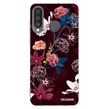 Picasee silikonski prozorni ovitek za Huawei P30 Lite - Dark Meadow