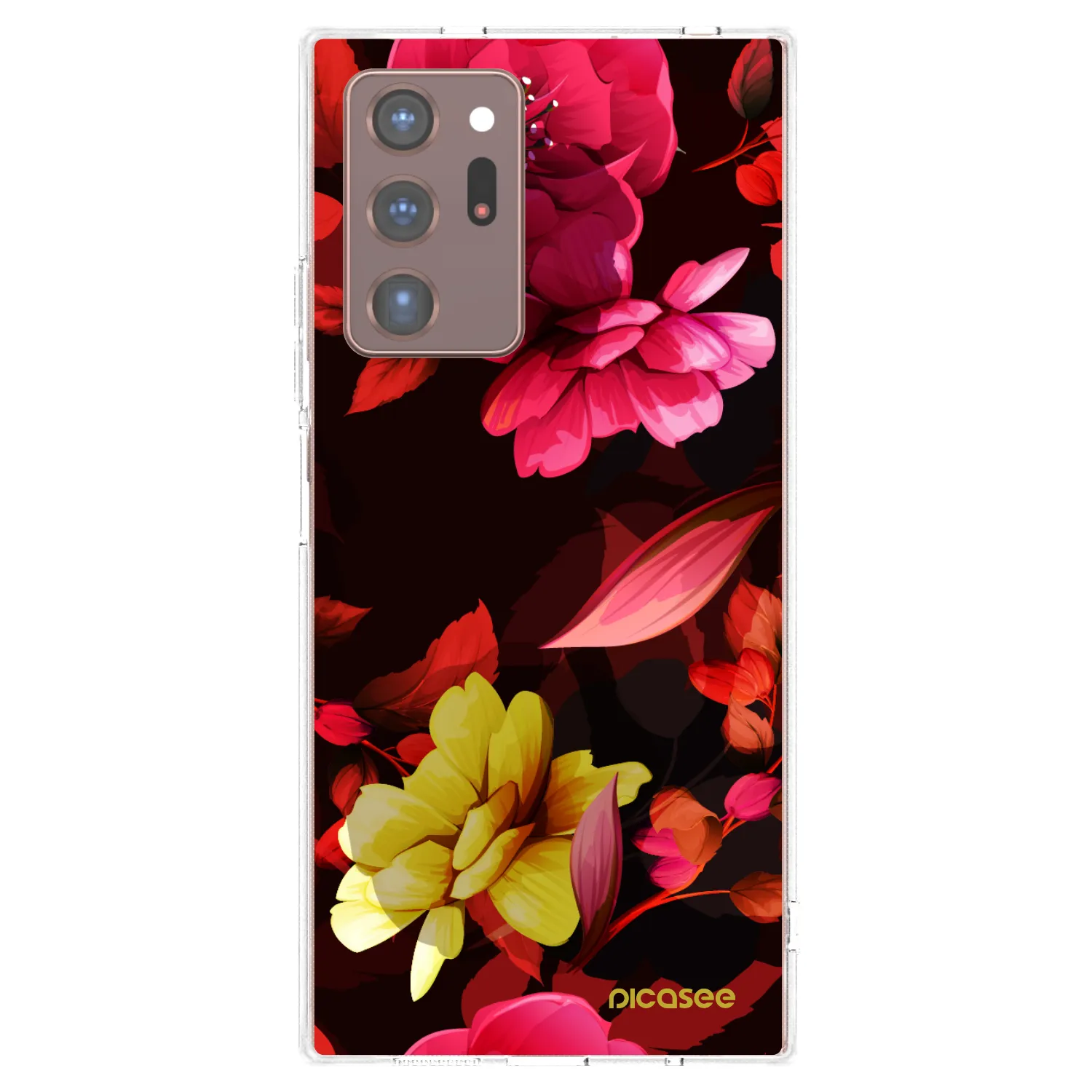 Picasee silikonski prozorni ovitek za Samsung Galaxy Note 20 Ultra - Dark Peonny