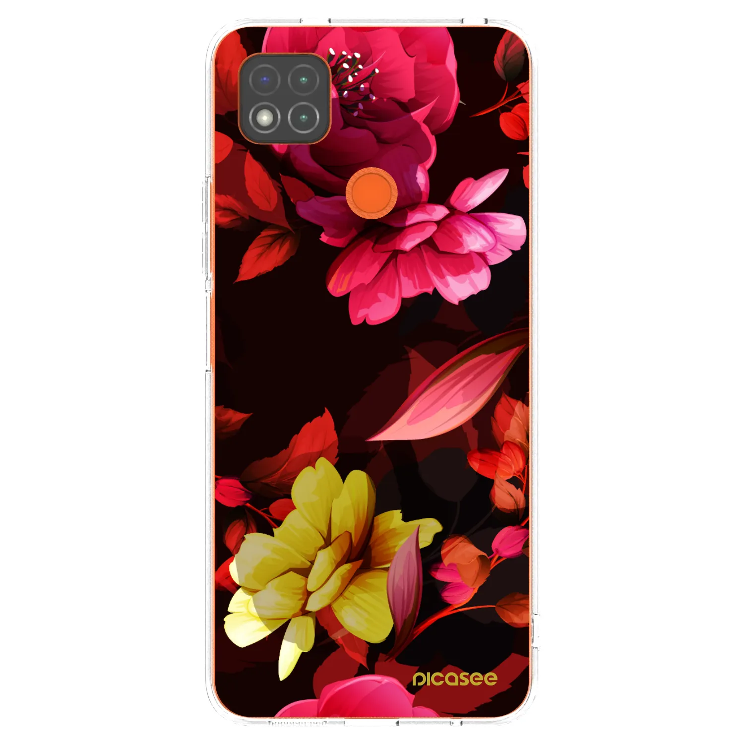 Picasee silikonski prozorni ovitek za Xiaomi Redmi 9C - Dark Peonny