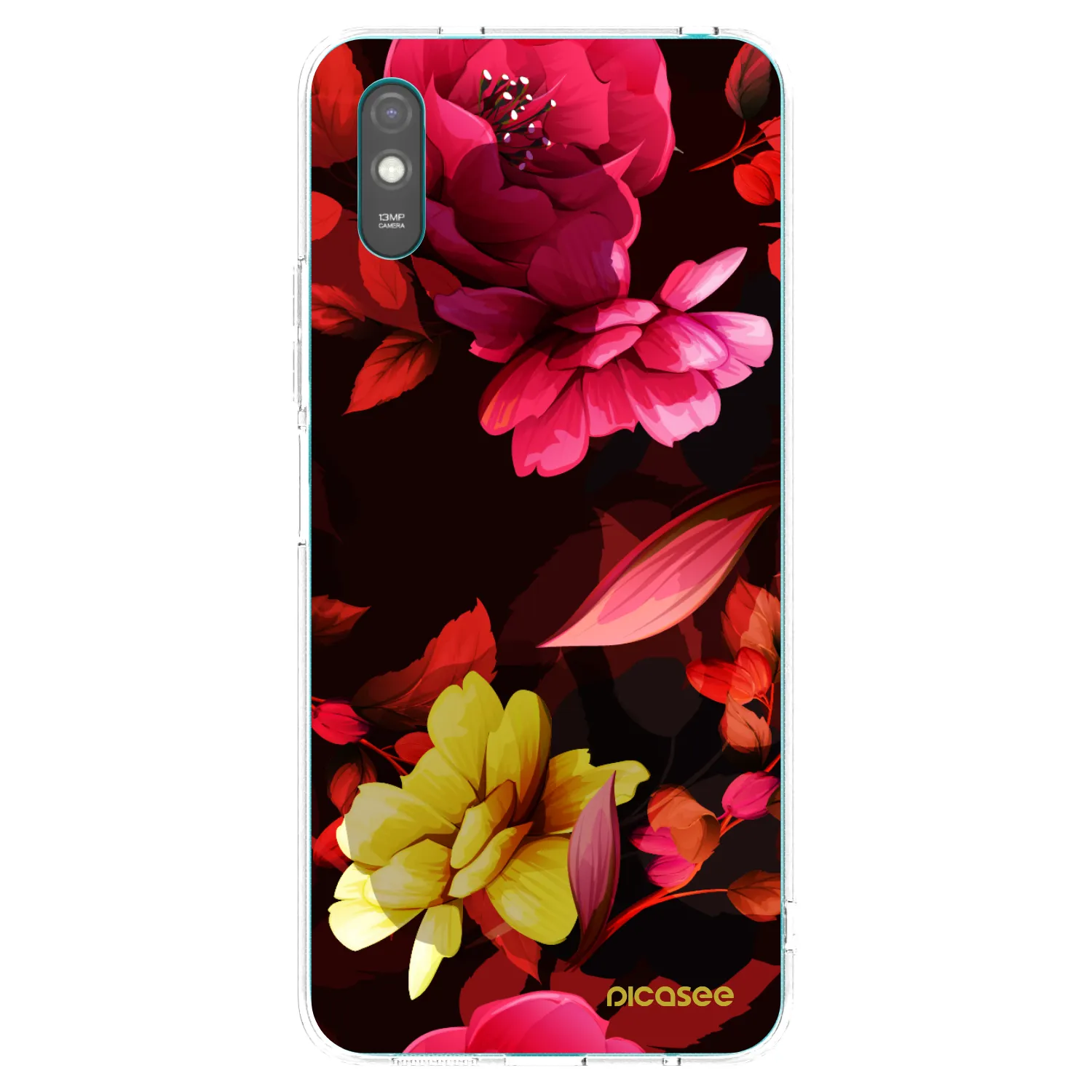 Picasee silikonski prozorni ovitek za Xiaomi Redmi 9A - Dark Peonny