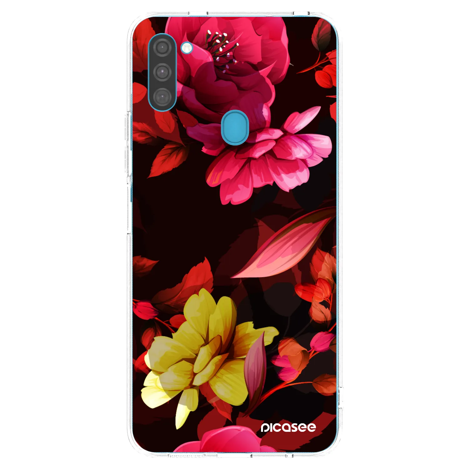 Picasee silikonski prozorni ovitek za Samsung Galaxy M11 - Dark Peonny