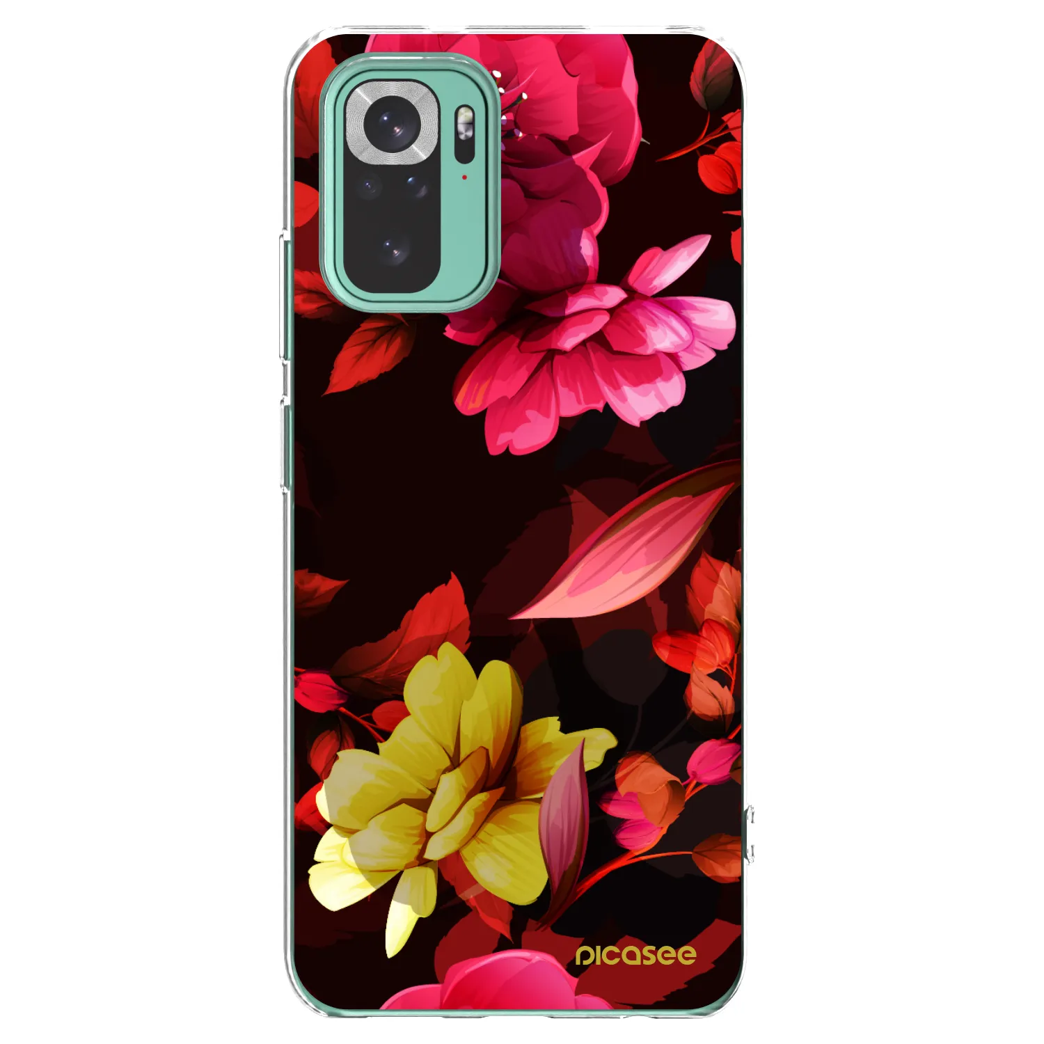 Picasee silikonski prozorni ovitek za Xiaomi Redmi Note 10 Pro - Dark Peonny