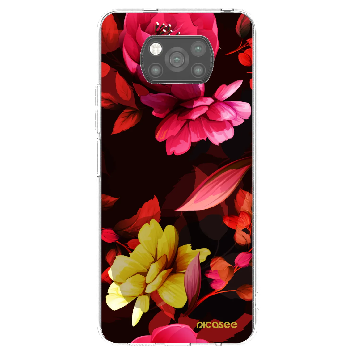 Picasee silikonski črni ovitek za Xiaomi Poco X3 Pro - Dark Peonny