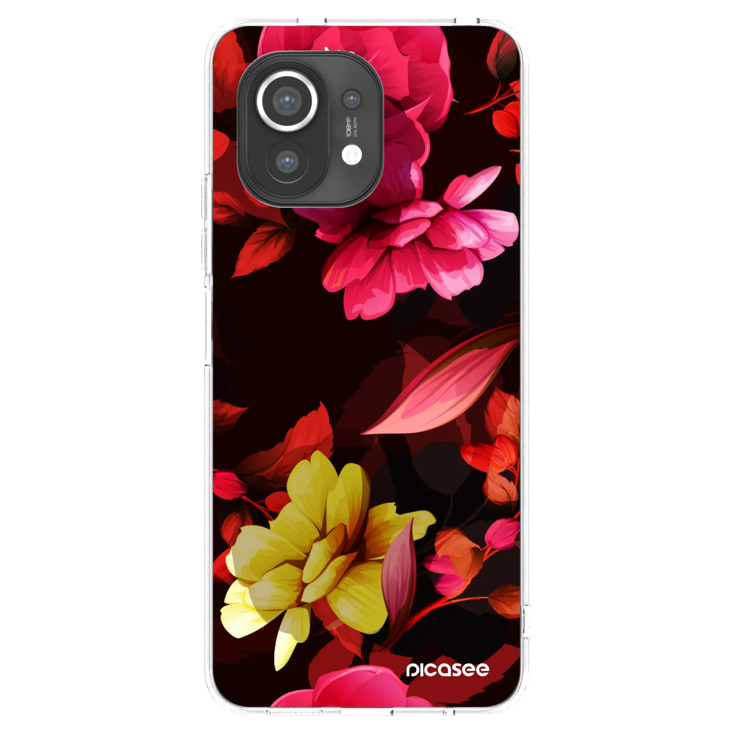 Picasee silikonski prozorni ovitek za Xiaomi Mi 11 - Dark Peonny